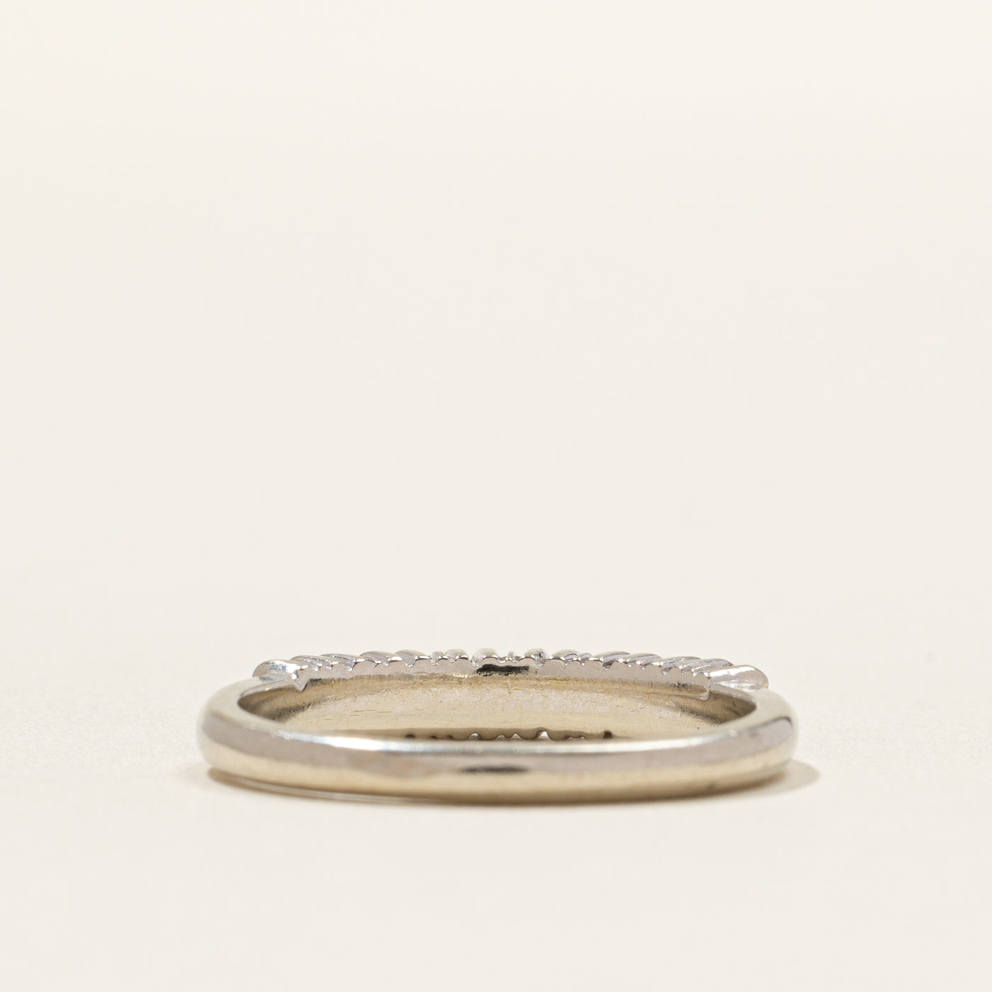 Semi Eternity Diamond & Garnet Band | 0.12ctw, 3.16mm | SZ 6