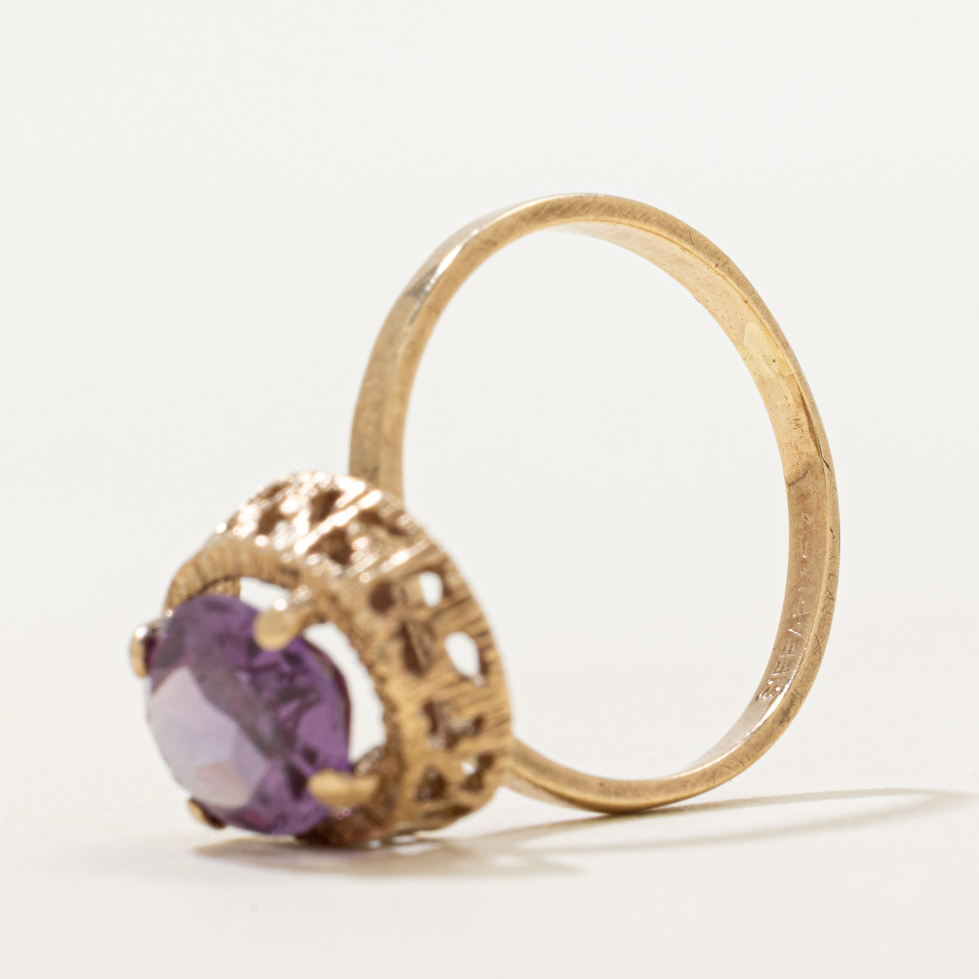 Oval Cut Synthetic Sapphire Ring | SZ 5.25