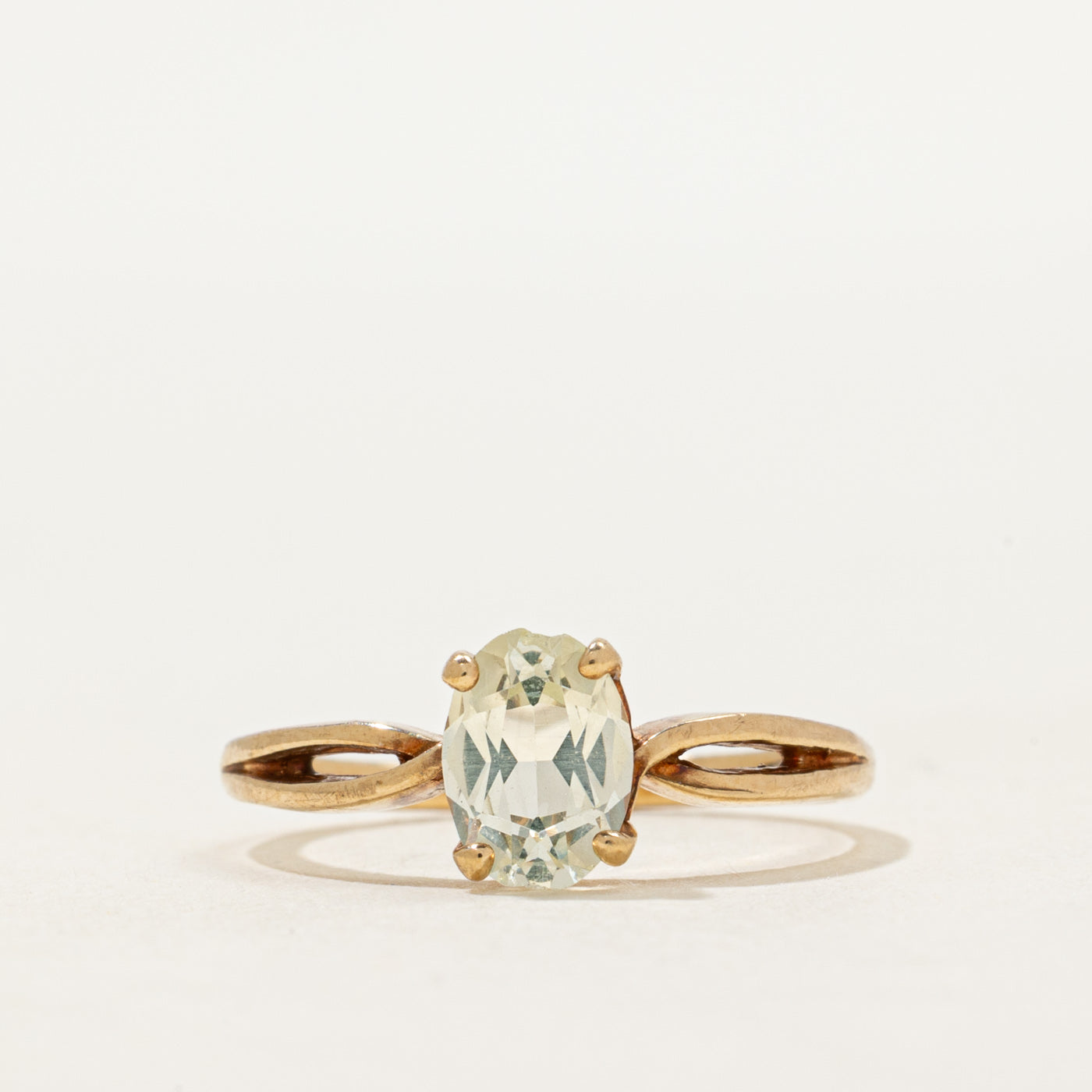 Oval Cut Basket Set Synthetic Spinel Ring | SZ 5.25