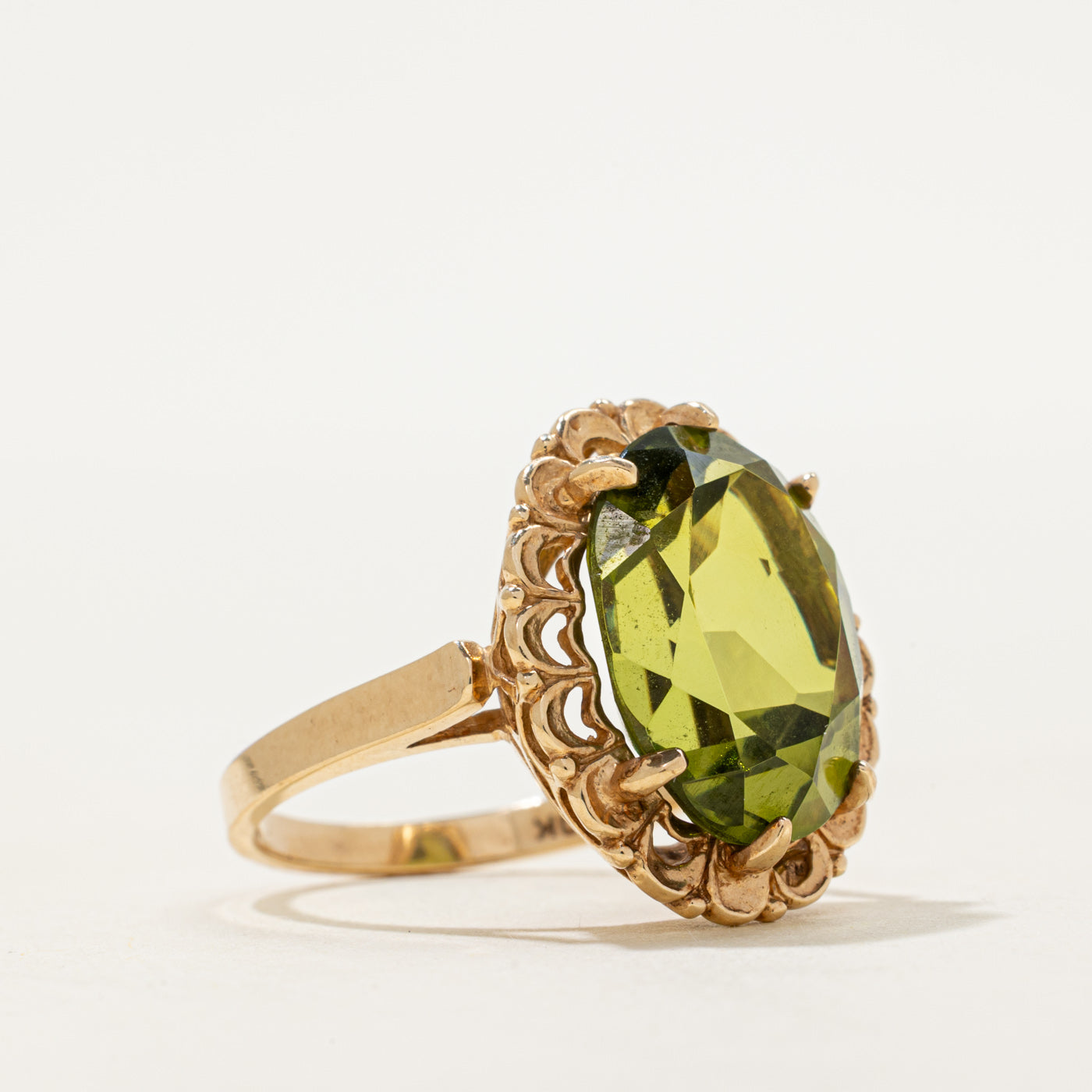 Oval Cut Synthetic Spinel Cocktail Ring | SZ 7