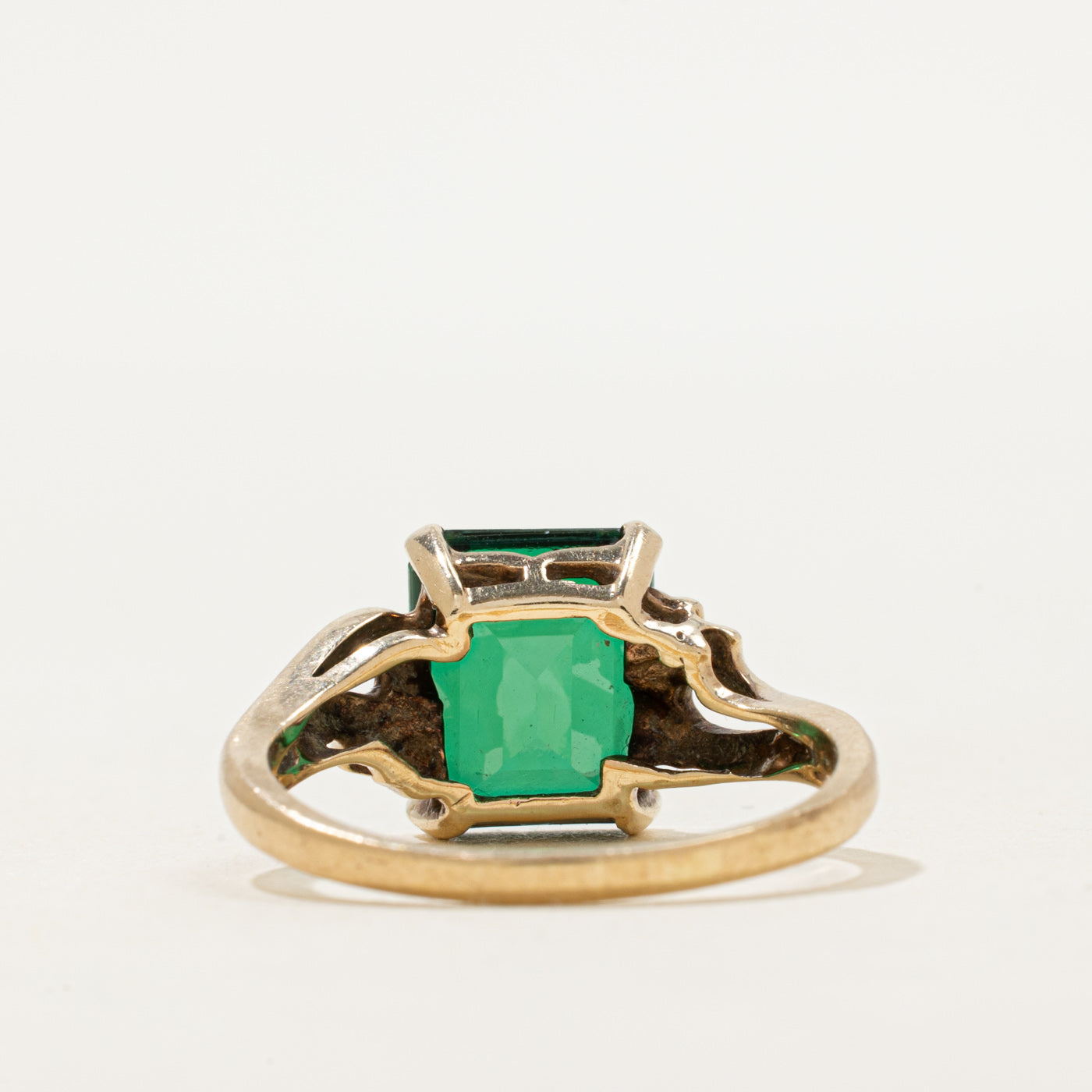 Basket Set Synthetic Spinel Cocktail Ring | SZ 7.5