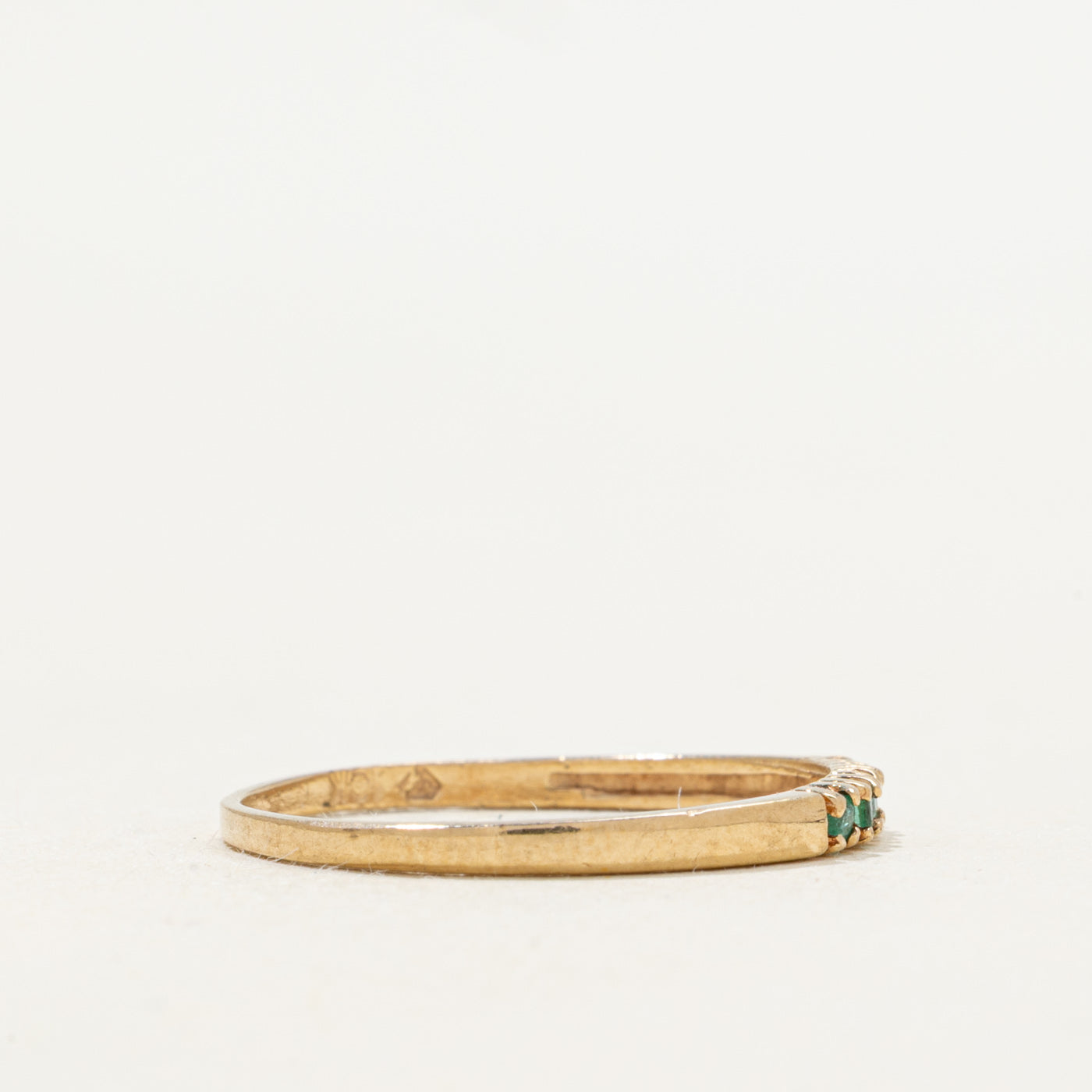 Five Stone Emerald Band | SZ 6.75