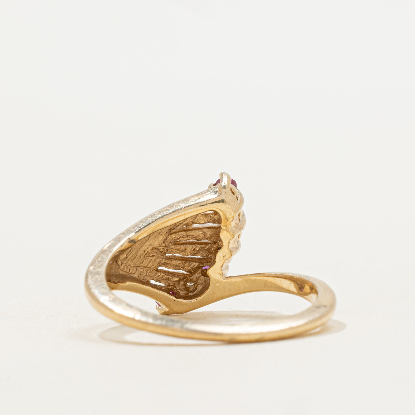 Diamond & Ruby Waterfall Openwork Ring | SZ 5.75