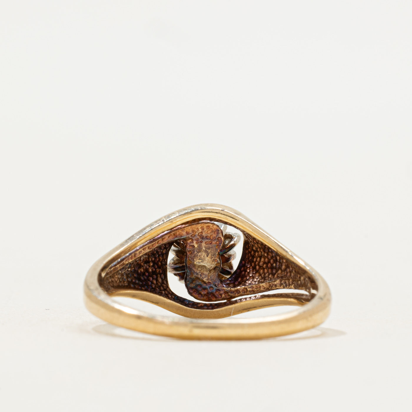 Oval Cut Ruby & Diamond Petal Ring | SZ 8.5