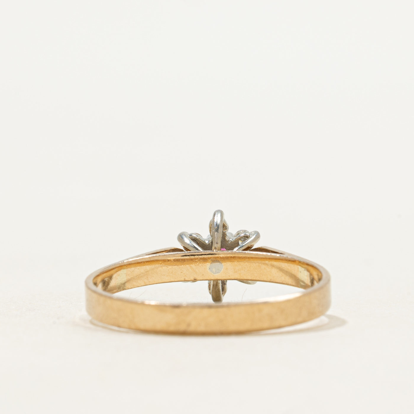 Ruby & Diamond Petal Ring | SZ 6.25