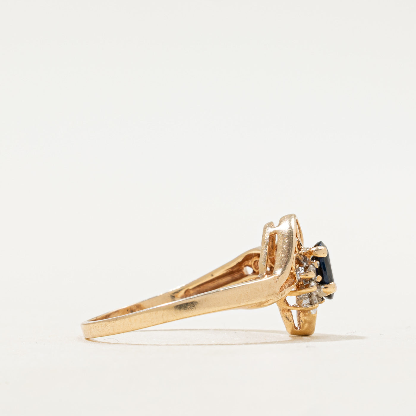 Sapphire & Diamond Openwork Ring | SZ 5.5