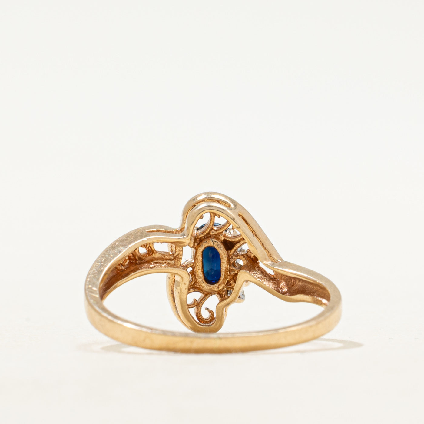 Sapphire & Diamond Openwork Ring | SZ 5.5