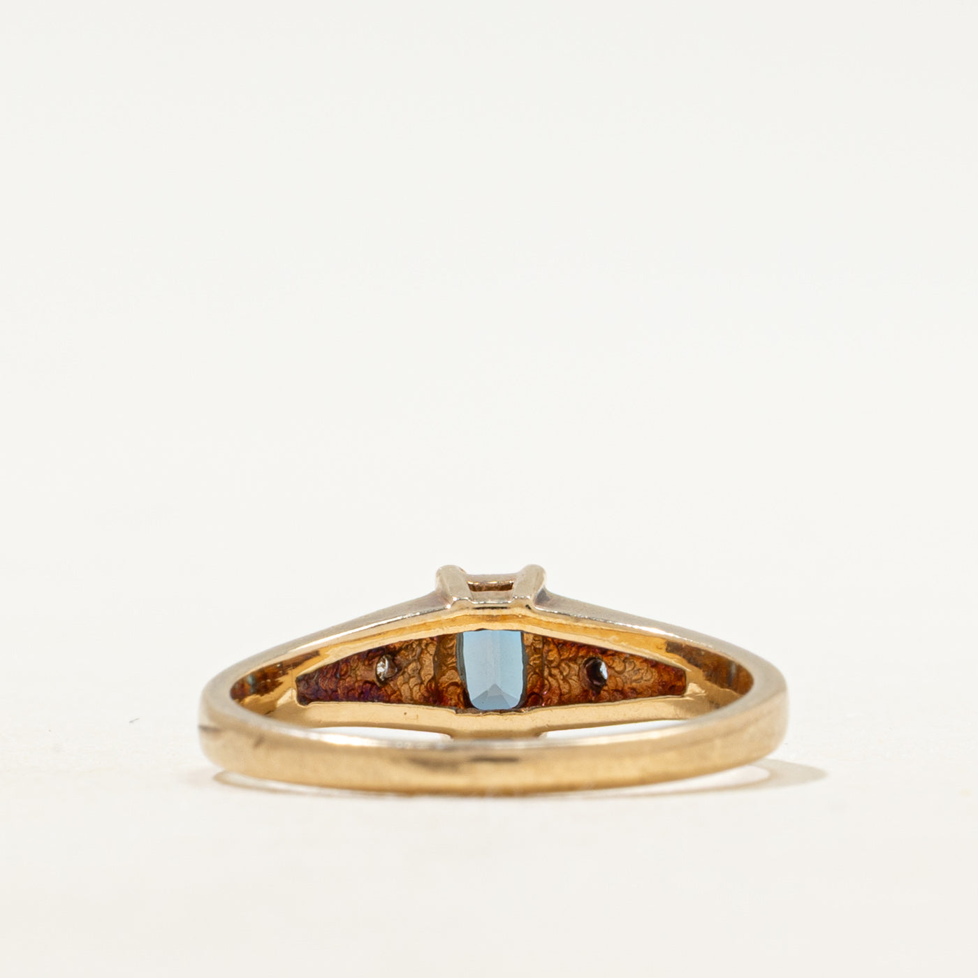 Blue Topaz & Diamond Accented Ring | SZ 6.25