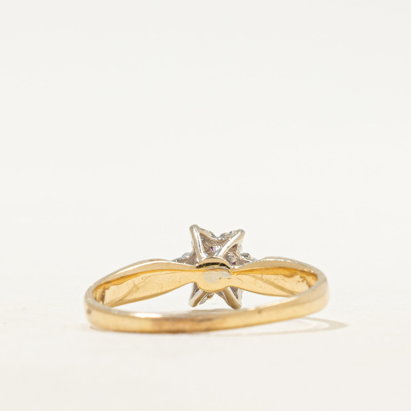 Ruby & Diamond Petal Halo Ring | SZ 6.25
