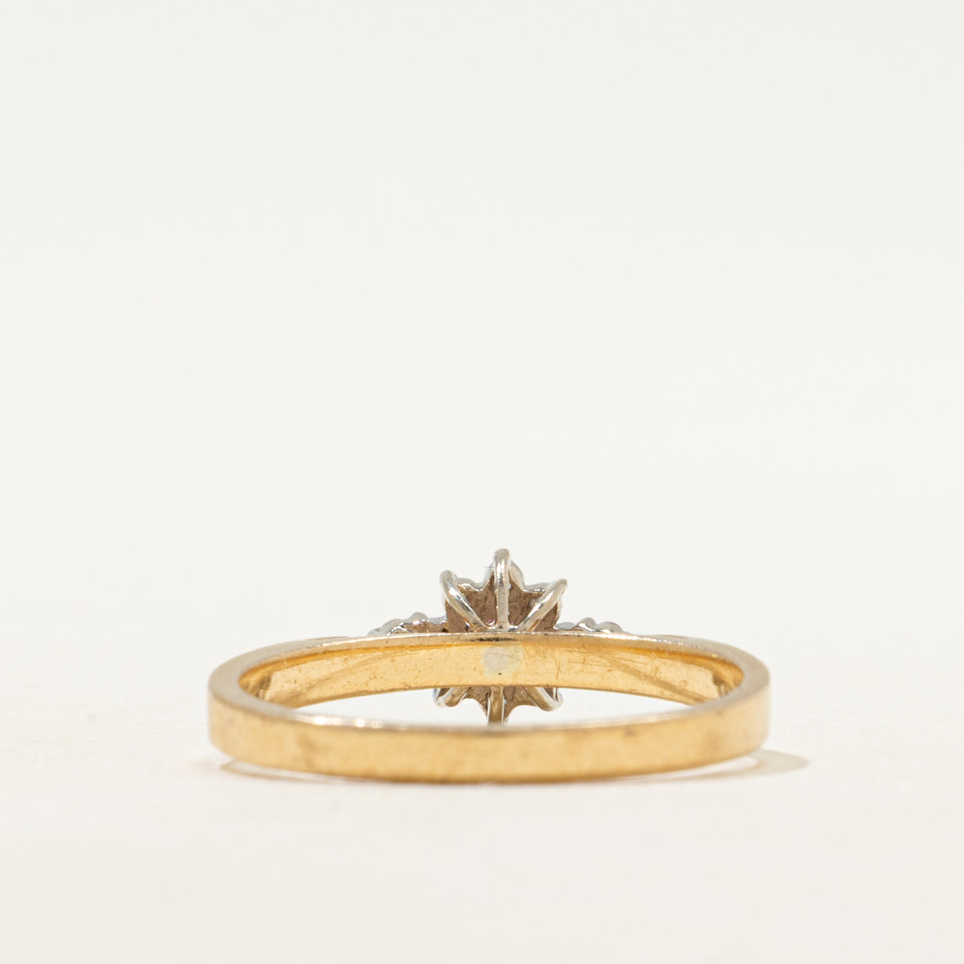 Ruby & Diamond Petal Halo Ring | SZ 6