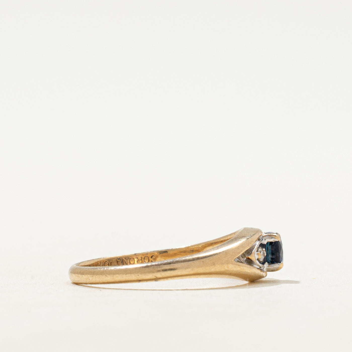 Sapphire & Diamond Openwork Tapered Ring | SZ 5.25