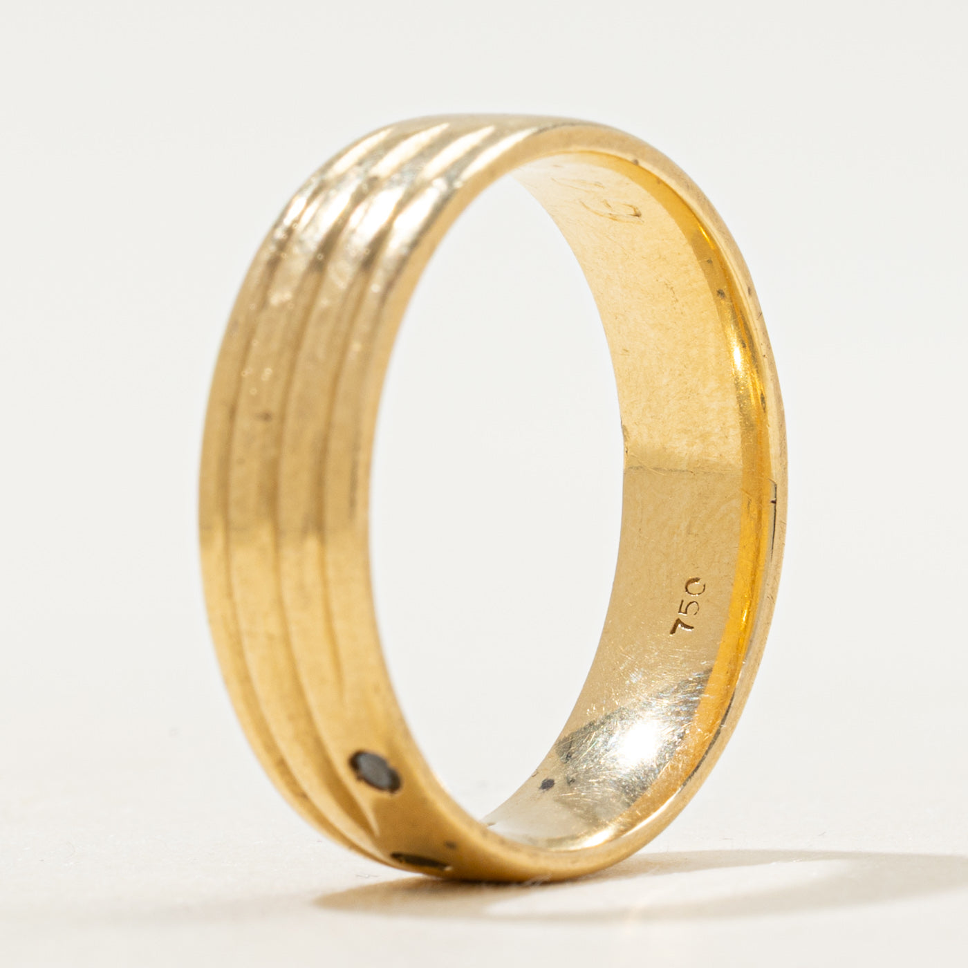 18k Diagonal Flush Set Sapphire Band | 5.90mm | SZ 10