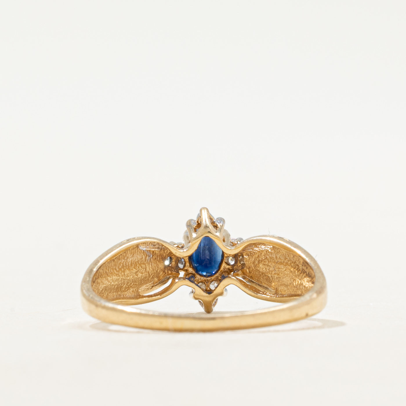 Sapphire & Diamond Reverse Tapered Ring | SZ 5.75