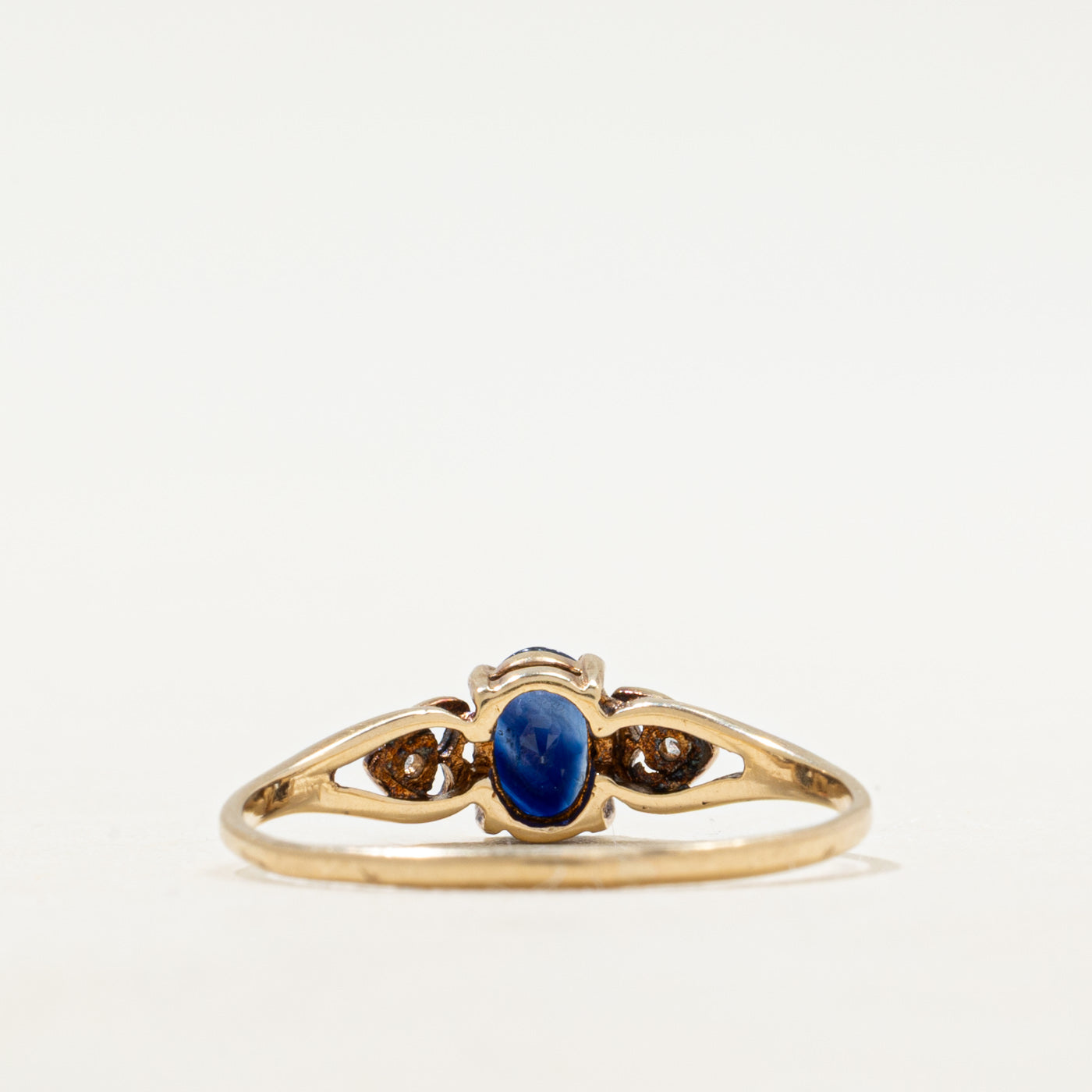 Sapphire & Diamond Heart Ring | SZ 8