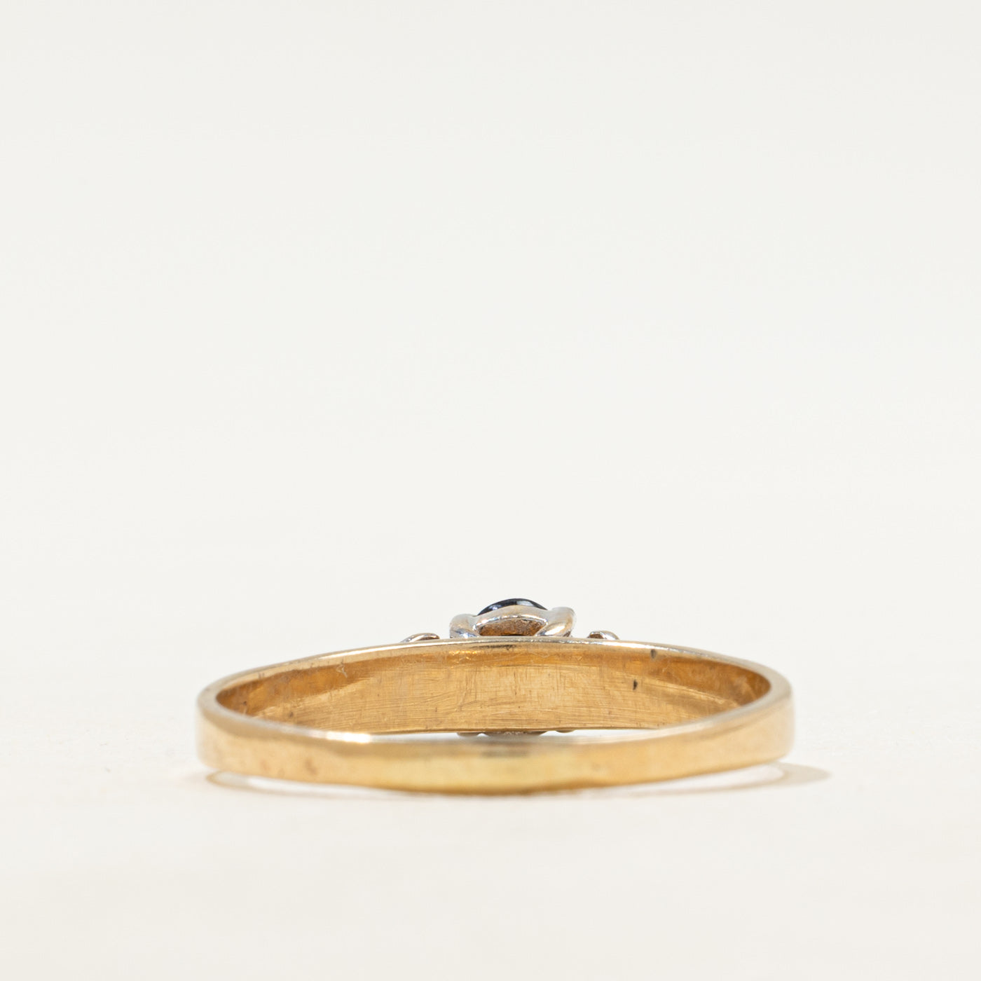 Sapphire & Diamond Scrollwork Ring | SZ 9.5