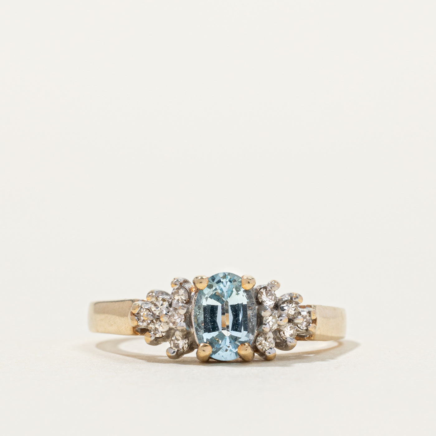 10k Topaz & Diamond Cluster Accented Ring | SZ 5.75