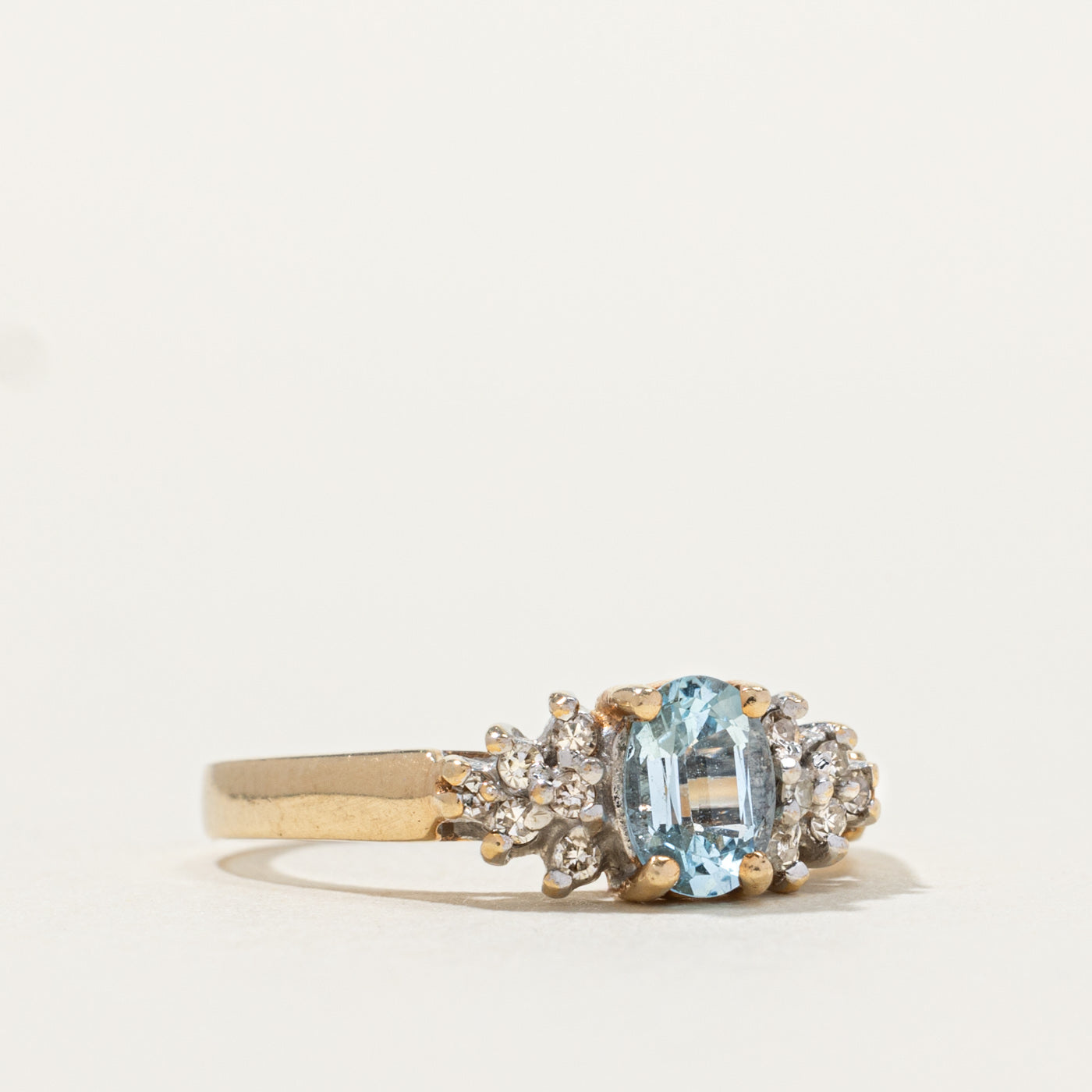 10k Topaz & Diamond Cluster Accented Ring | SZ 5.75