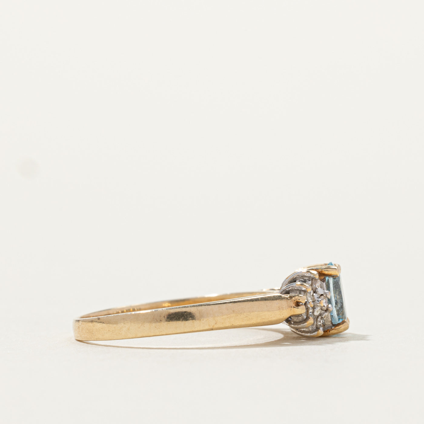 10k Topaz & Diamond Cluster Accented Ring | SZ 5.75