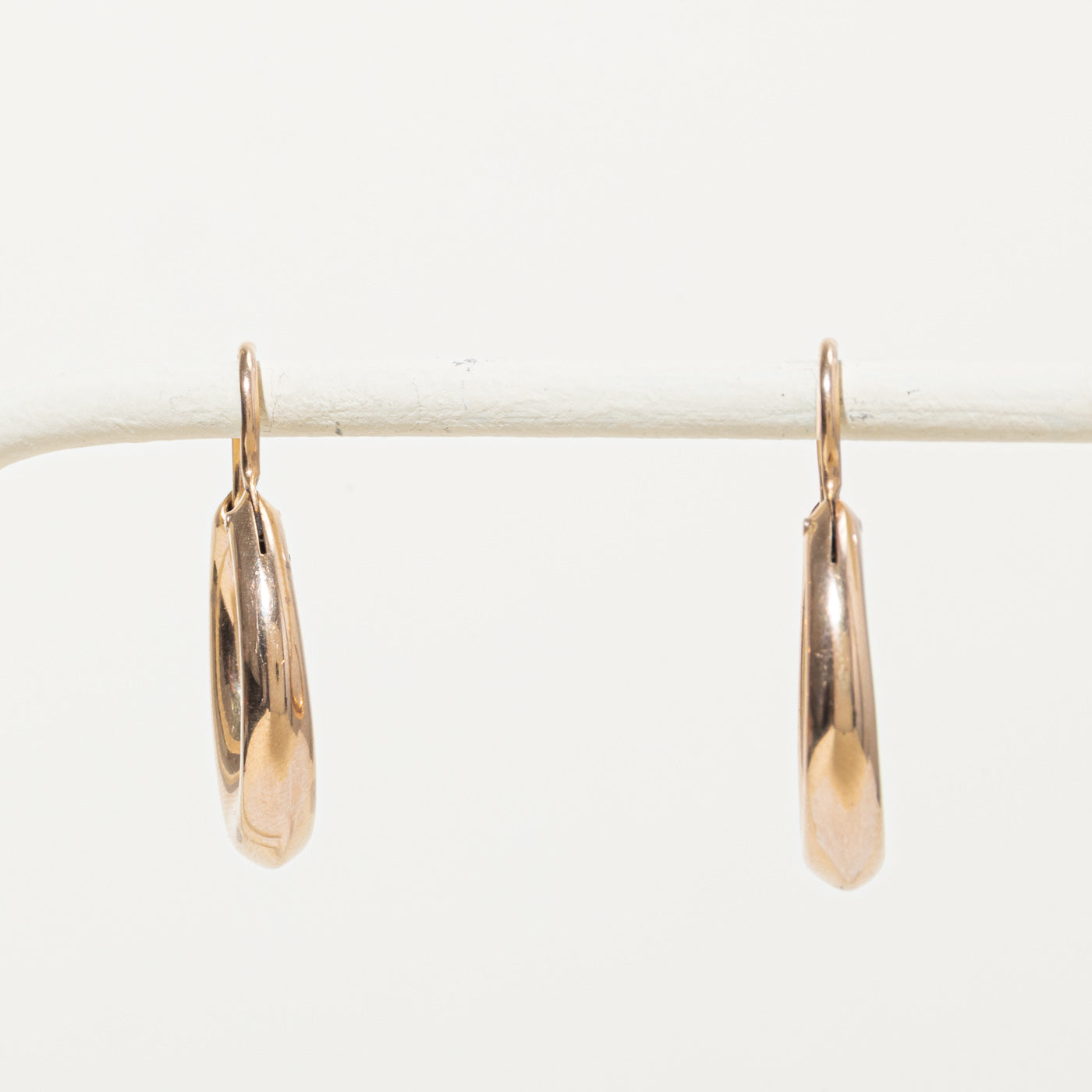 1992 Soviet Hallmarked 14K Rose Gold Hoop Earrings | 20.61mm |