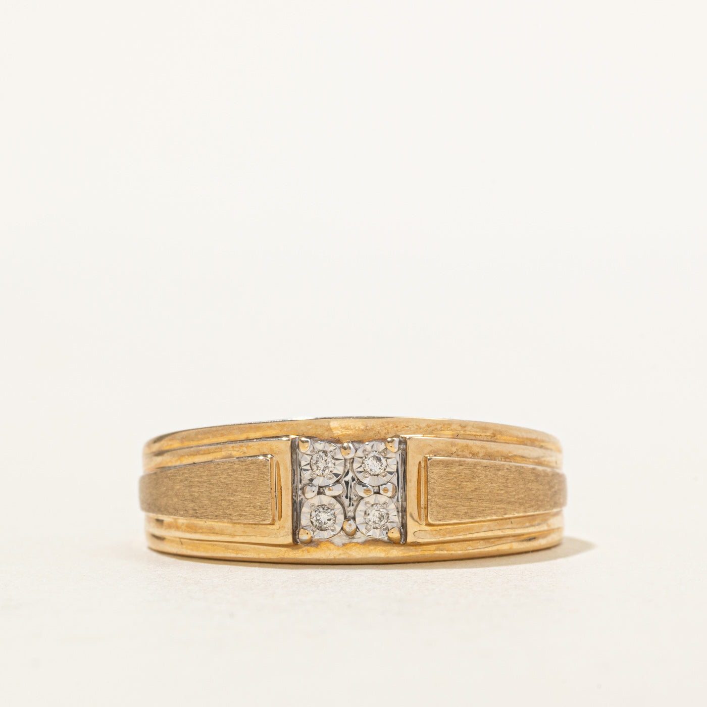 10k Diamond Square Cluster Ring | 0.04ctw | SZ 11.25