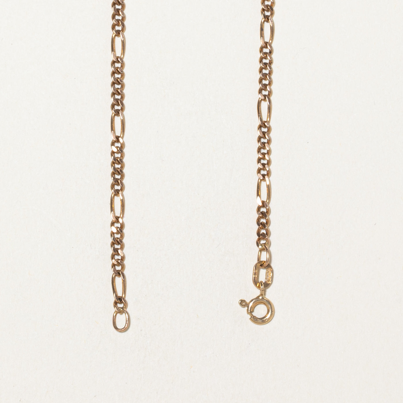 Chaîne Figaro en or jaune 9 carats Birmingham 1985 | 51 cm
