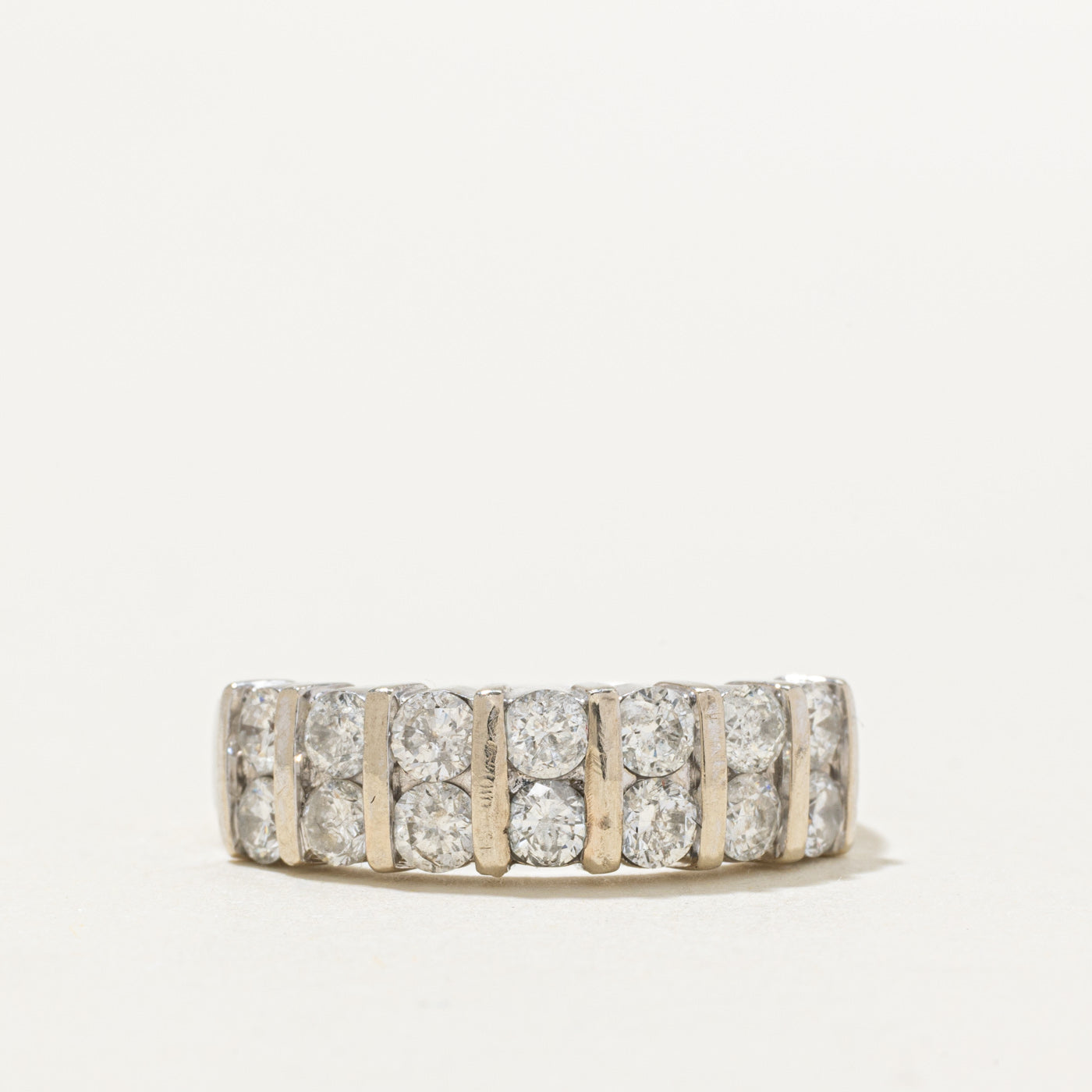9K Multi Column Diamond Band | 1.05ctw | SZ 7.0