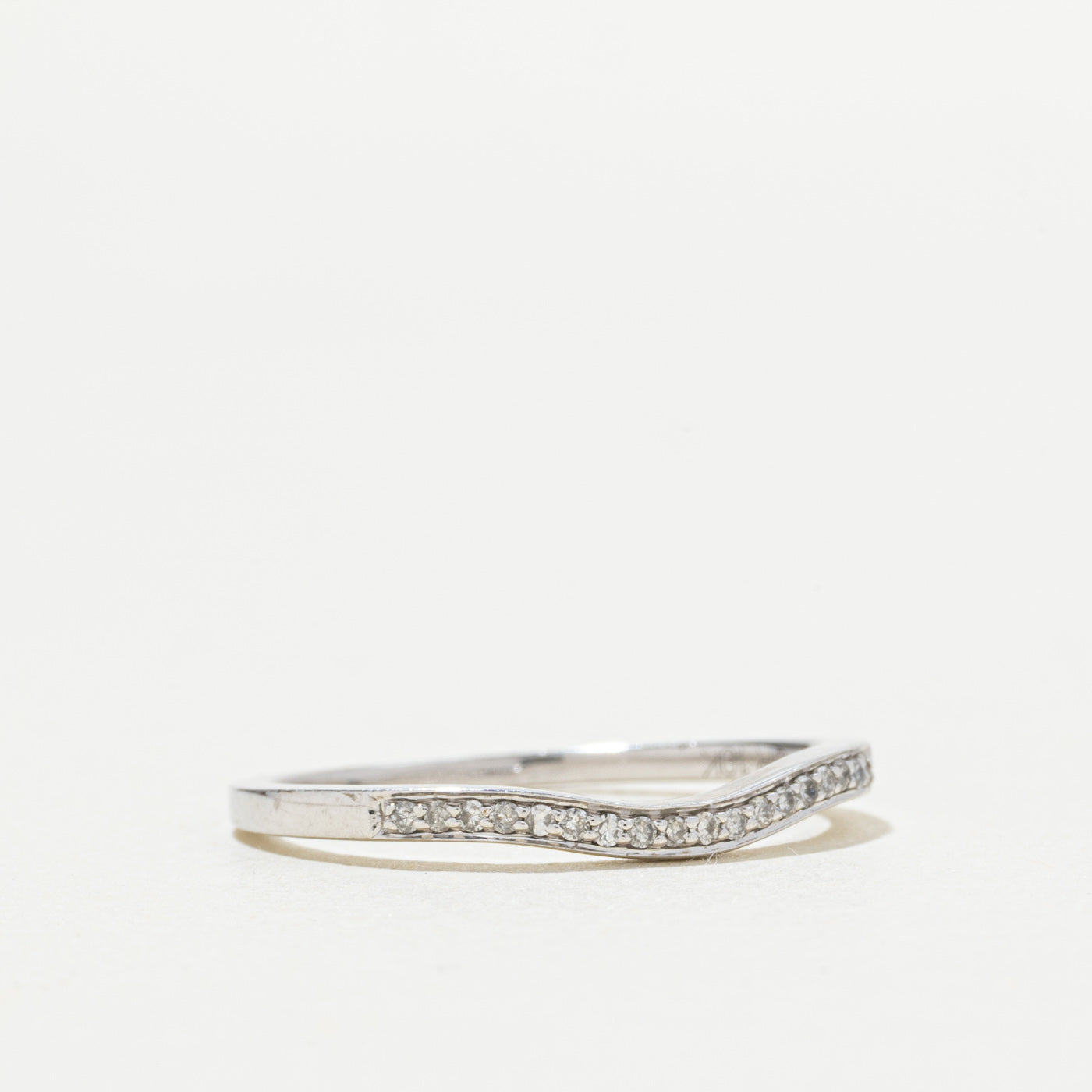 10k Semi Eternity Diamond Contour Band | 1.25mm | SZ 6.5