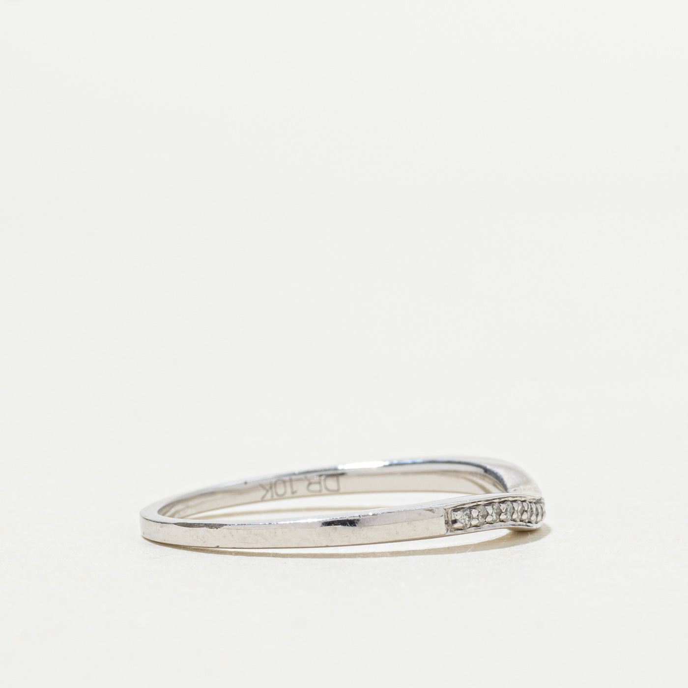 10k Semi Eternity Diamond Contour Band | 1.25mm | SZ 6.5