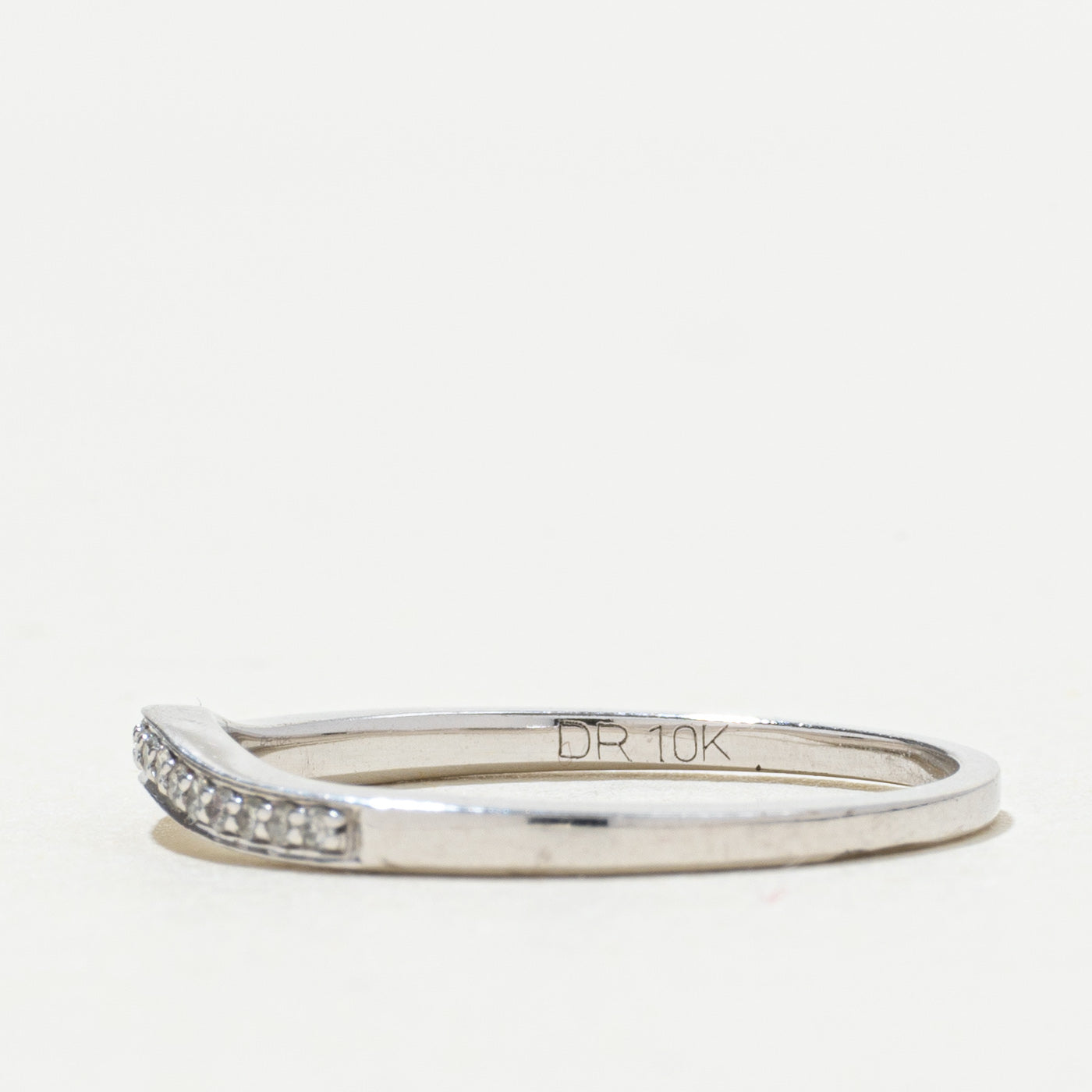 10k Semi Eternity Diamond Contour Band | 1.25mm | SZ 6.5