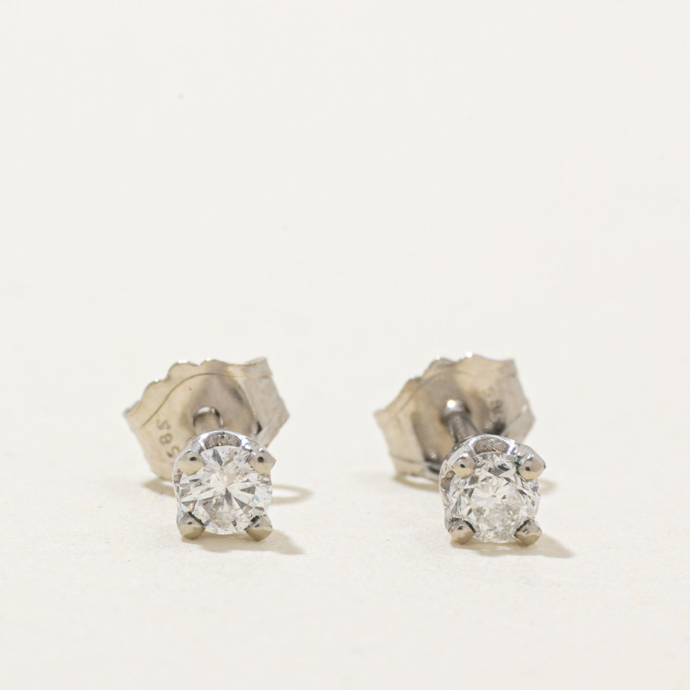 '100 Ways' 14k White Gold Diamond Stud Earrings | 0.15ctw