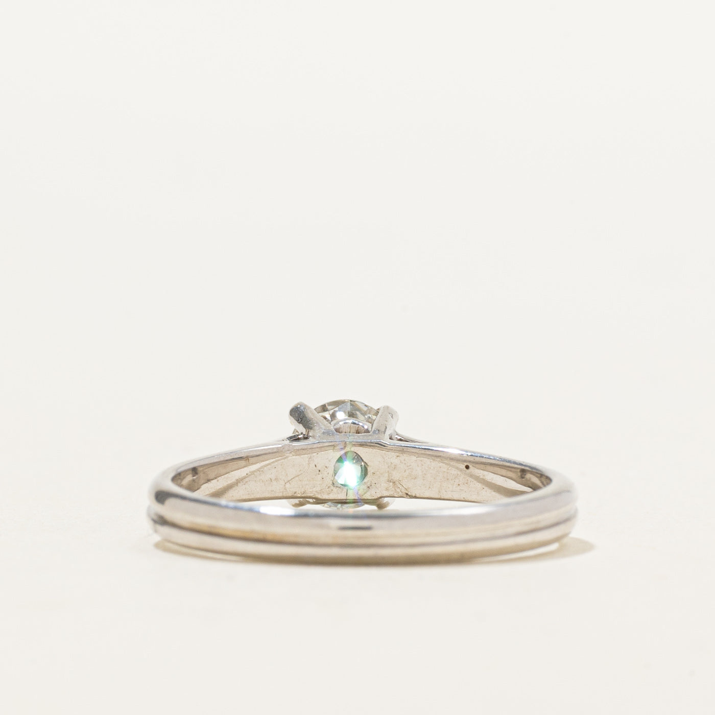 ‘Birks’ 18k Round Brilliant Solitaire Diamond Ring | 0.47ct VS1 H/I | SZ 5.75