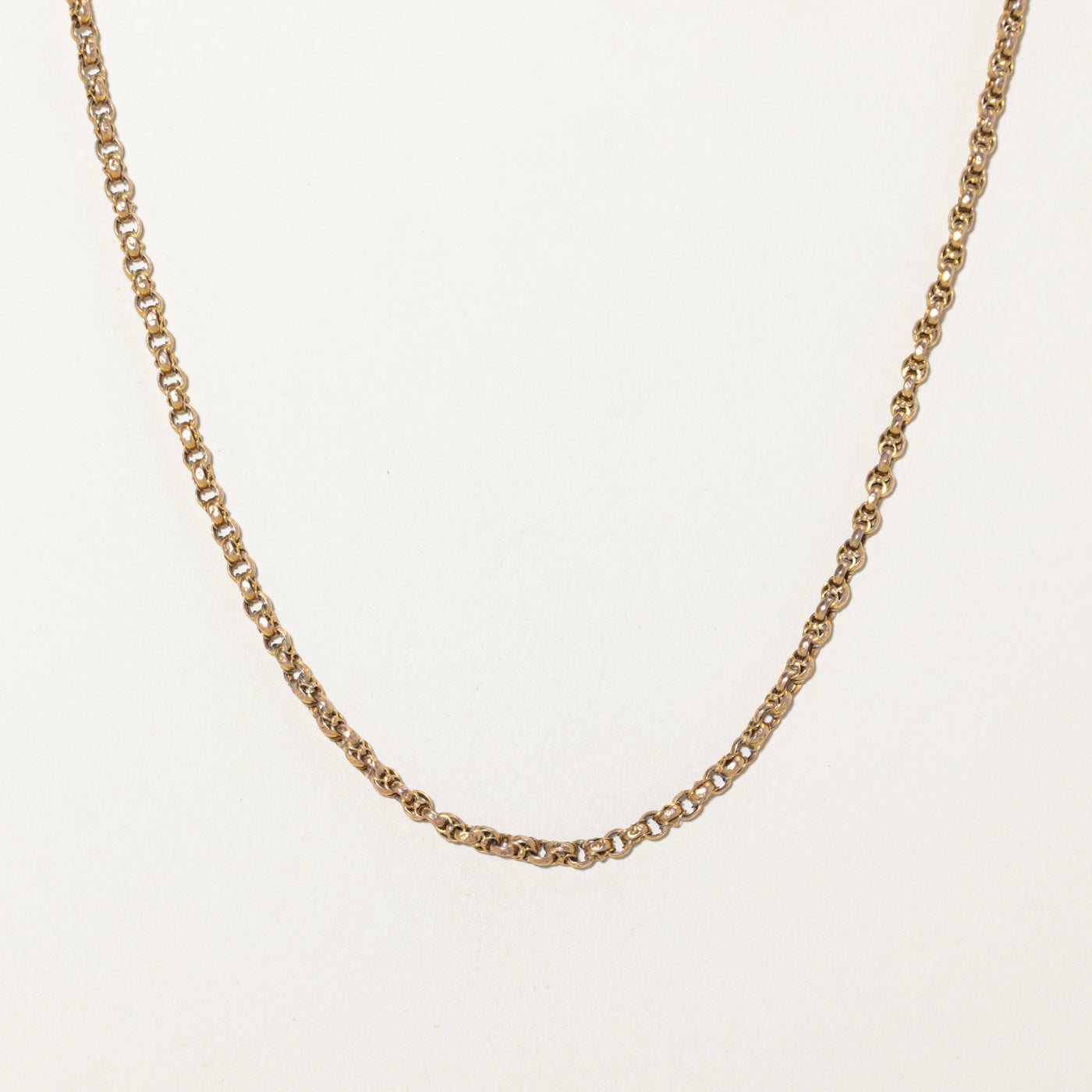 10k Yellow Gold Rolo Link Chain | 19"