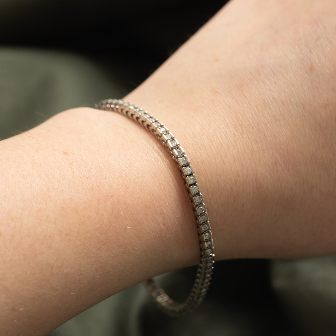 14k Channel Set Diamond Tennis Bracelet | 1.64ctw