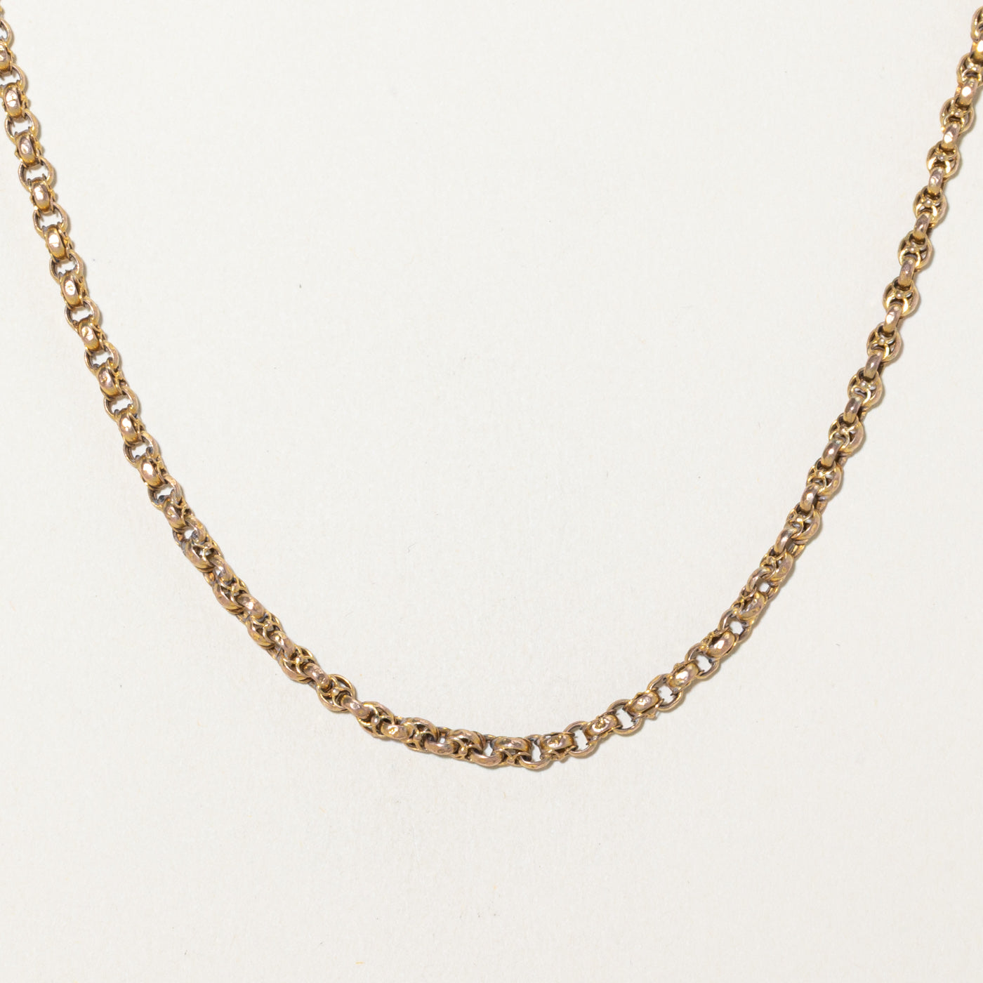 10k Yellow Gold Rolo Link Chain | 19"