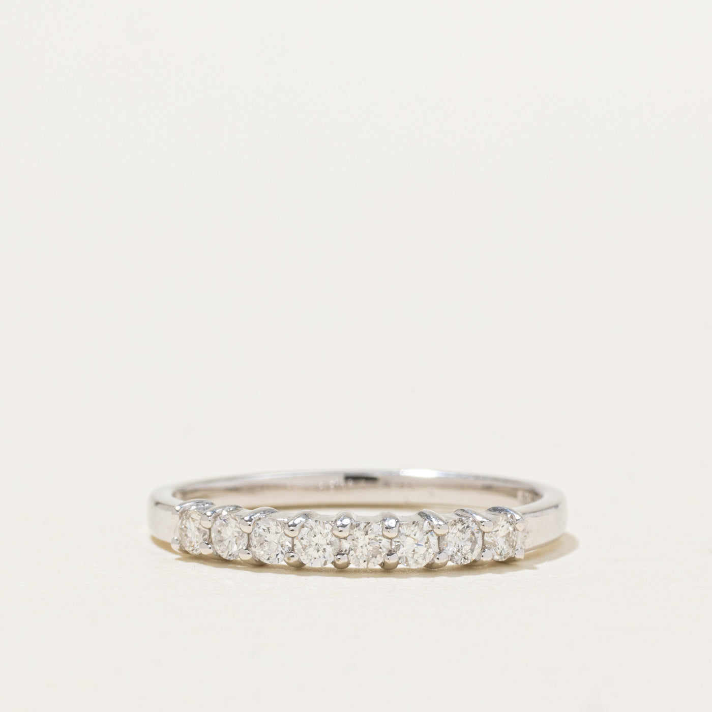 14K White Gold Semi Eternity Diamond Band | 0.24ctw | SZ 5.5