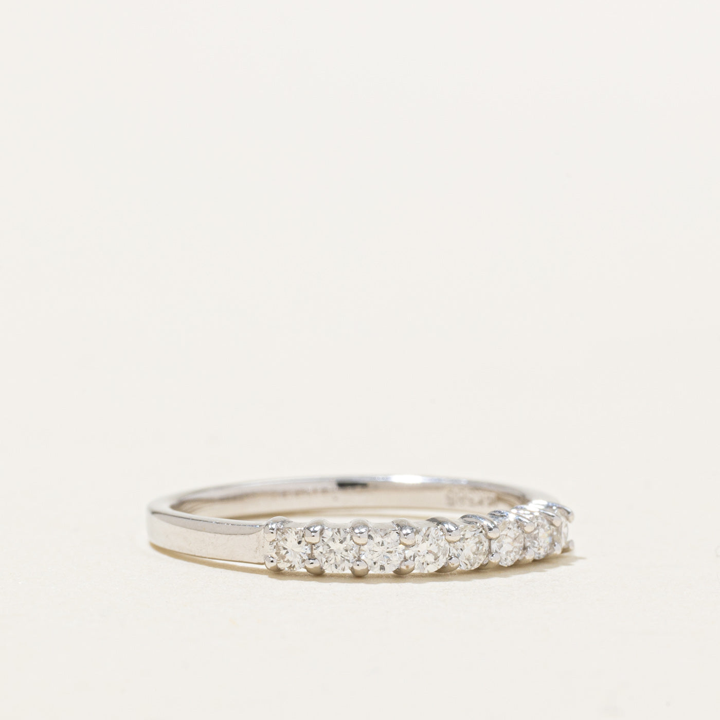 14K White Gold Semi Eternity Diamond Band | 0.24ctw | SZ 5.5