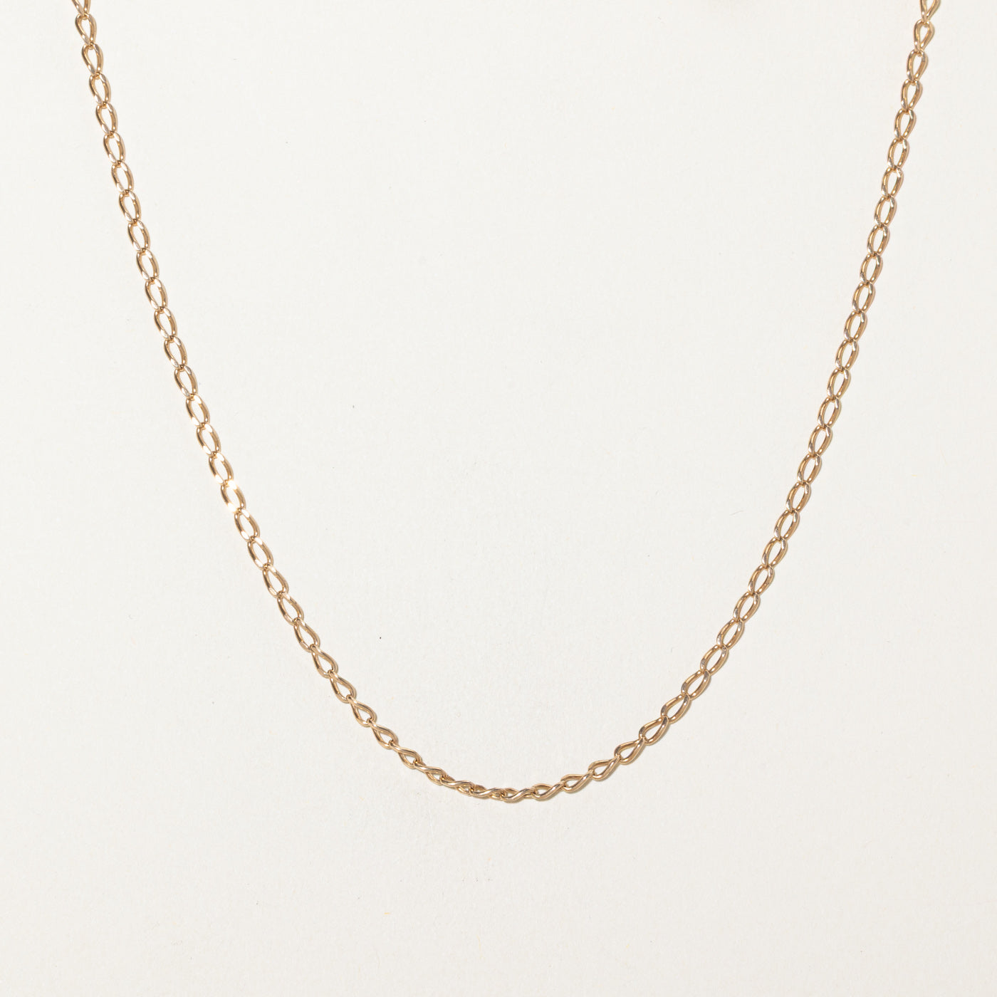 10k Yellow Gold Curb Link Chain | 28"
