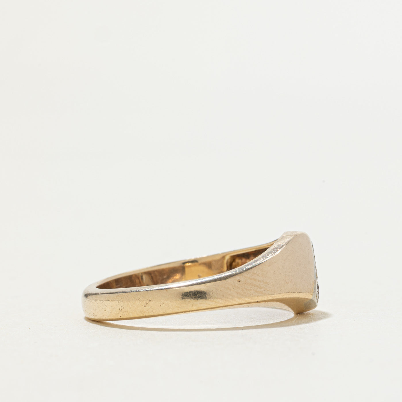 10k Diagonal Diamond Wave Ring | SZ 8.25