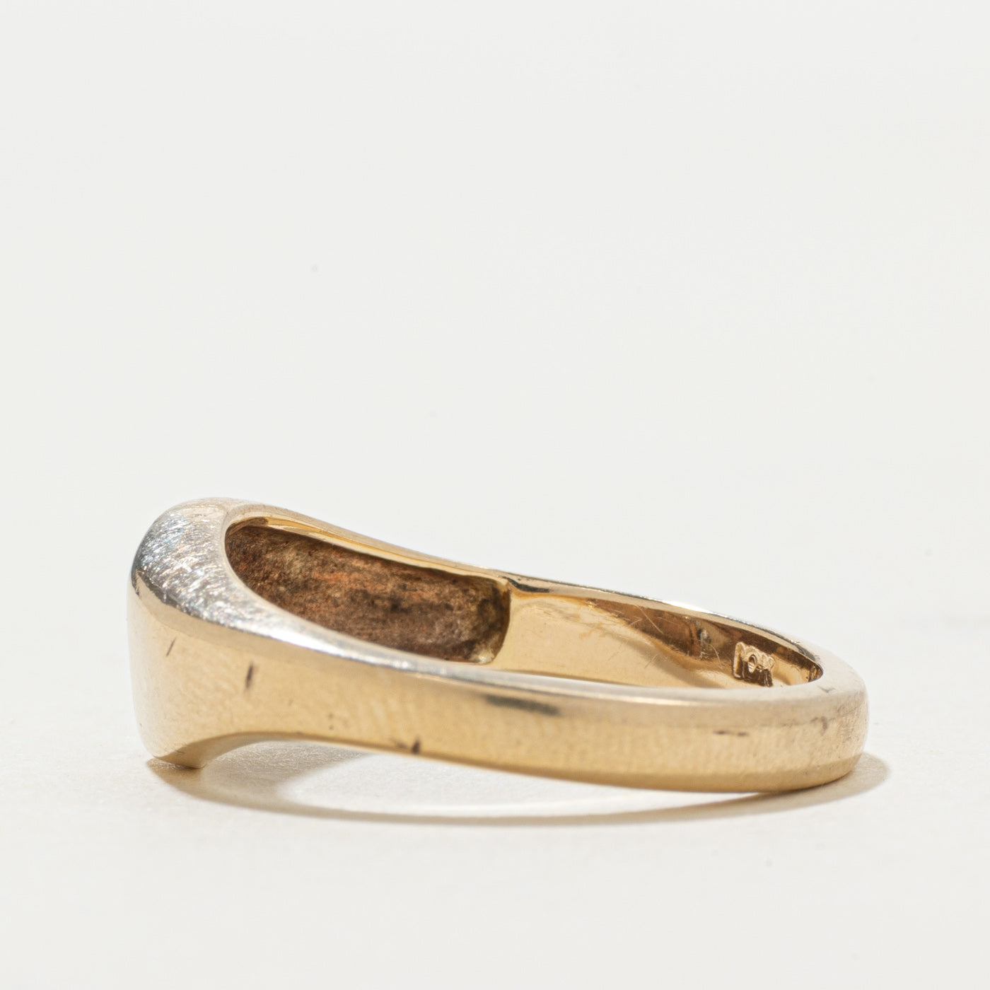 10k Diagonal Diamond Wave Ring | SZ 8.25