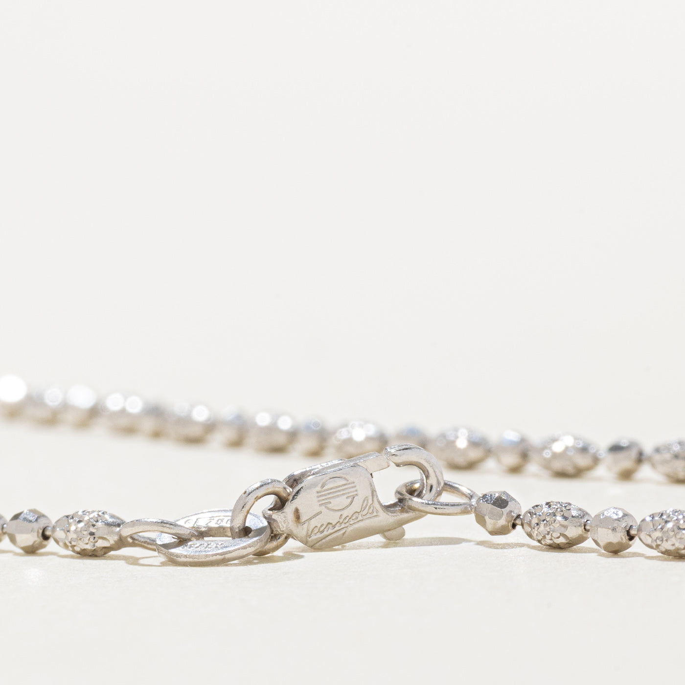 Italian 18k Diamond Cut Bead Chain | 15"