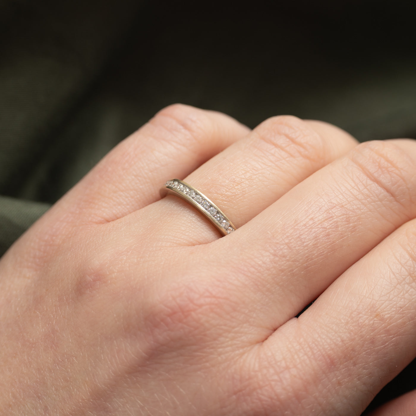 18k Channel Set Semi Eternity Diamond Band | 0.22ctw | SZ 5.5