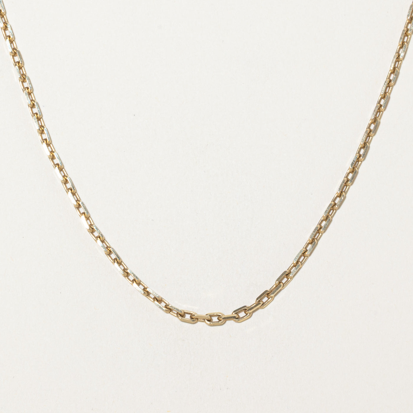 10k Yellow Gold Knife Edge Cable Link Chain | 24"