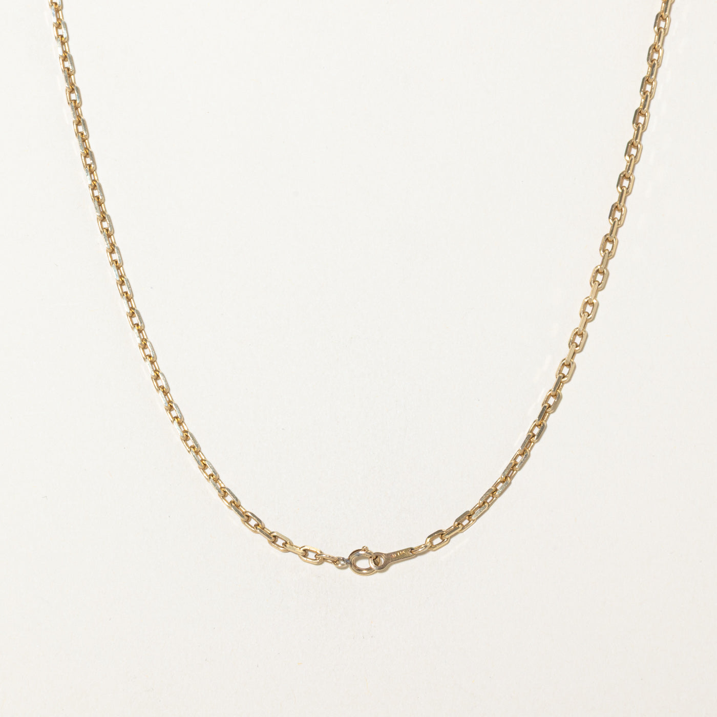 10k Yellow Gold Knife Edge Cable Link Chain | 24"