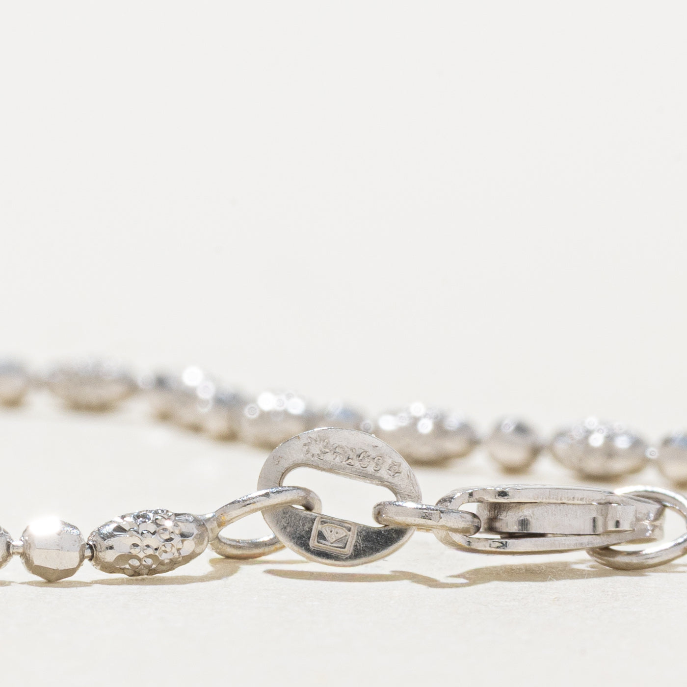 Italian 18k Diamond Cut Bead Chain | 15"