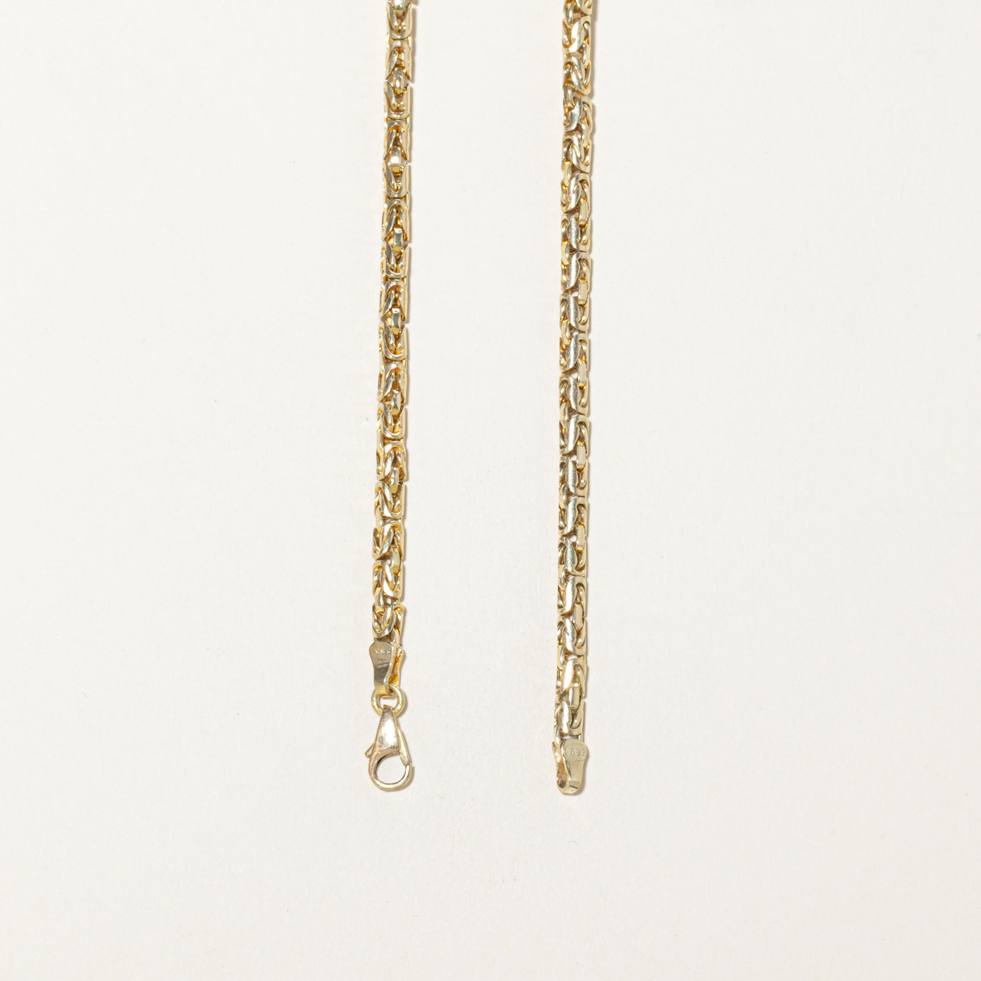 Chaîne byzantine en or jaune 14 carats | 45,7 cm