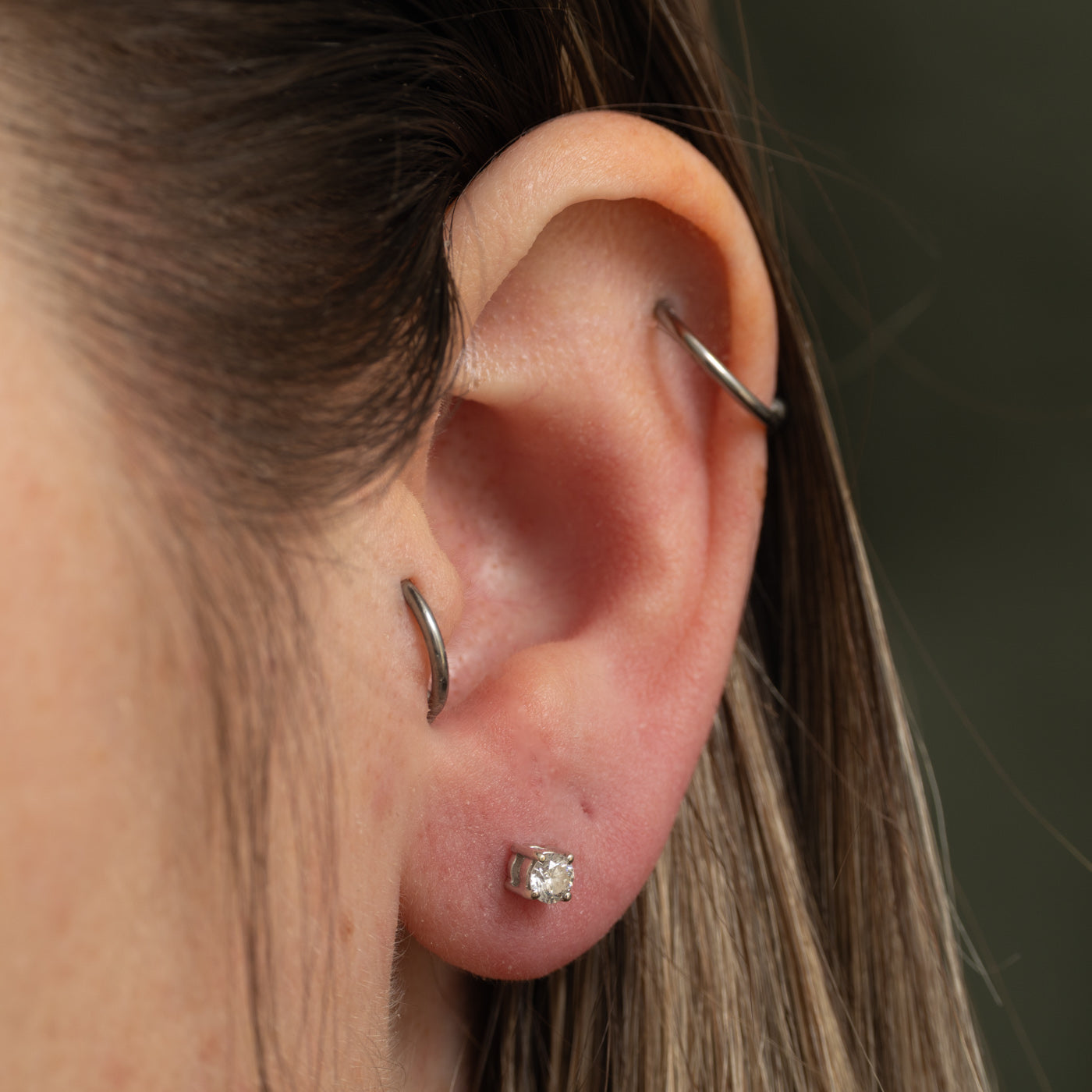 18k White Gold Diamond Stud Earrings | 0.30ctw