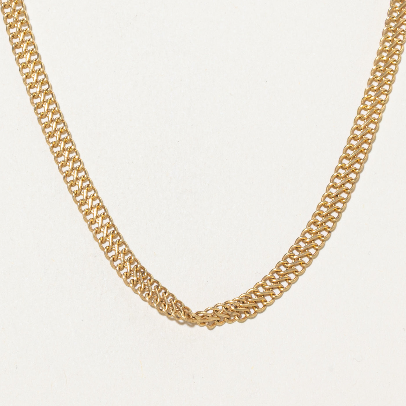 14k Yellow Gold Double Link Chain | 17"