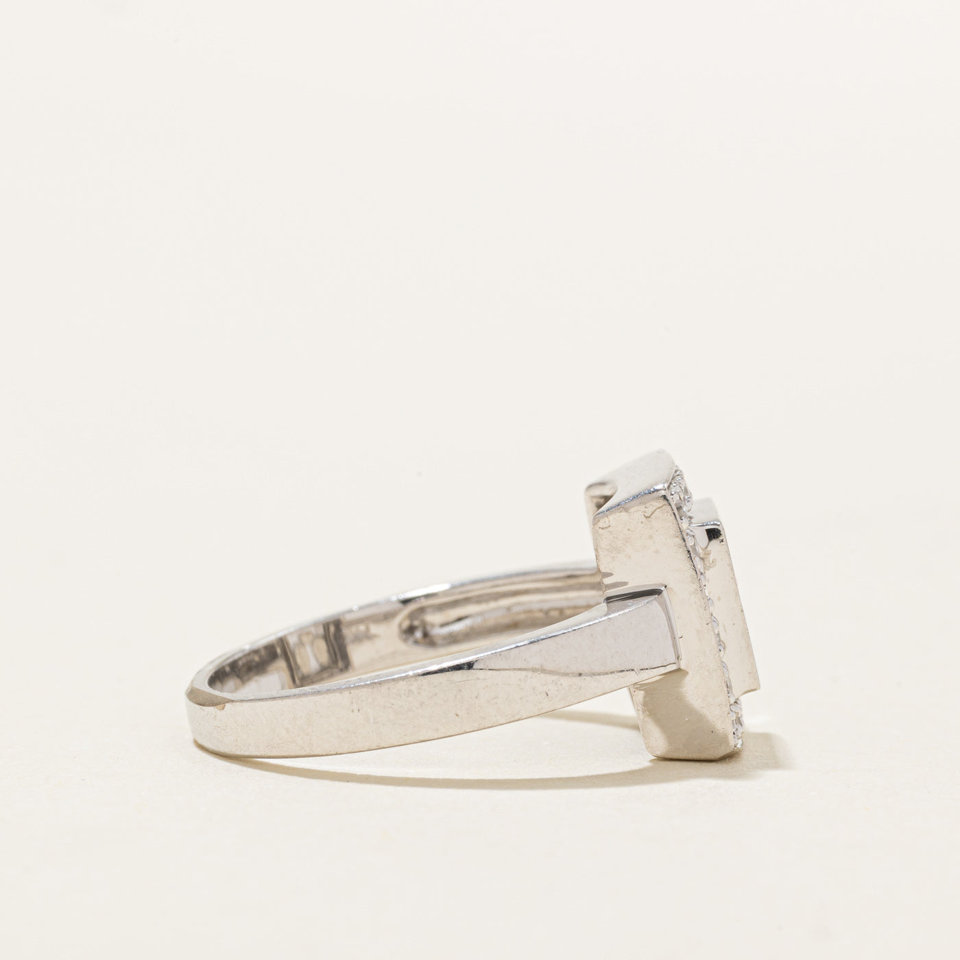 14K Kinetic Diamond Square Framed Ring | 0.13ctw | SZ 7.25