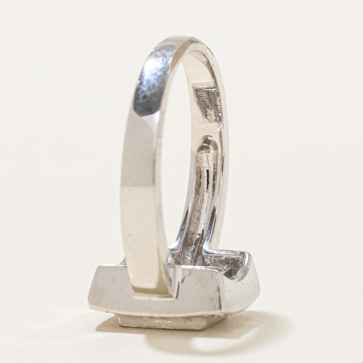 14K Kinetic Diamond Square Framed Ring | 0.13ctw | SZ 7.25