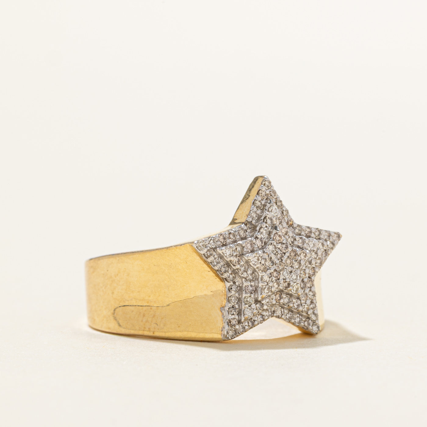 10K Diamond Star Cluster Ring | SZ 9.25